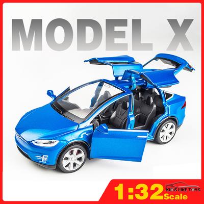 КЛТ 1:32 Модель автомобиля Tesla Model X из литого сплава для детских игрушек для мальчиков Игрушки для детей Игрушечные машинки