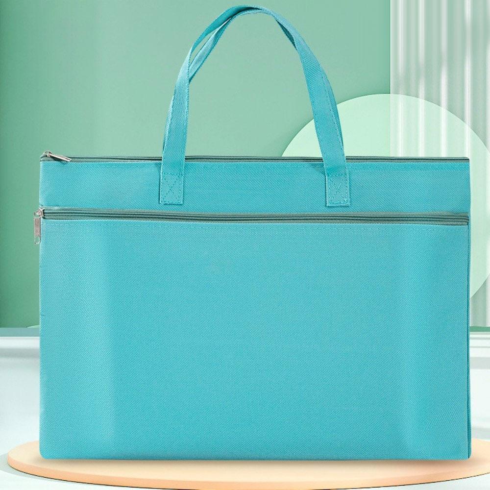 Zipper File Bag Large Capacity Briefcase A4 Envelope Folder School Office