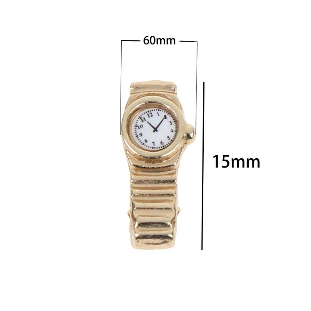 Metal Model Toy Metal Watch Simulation Toy Miniature Watch Decorations Doll Play