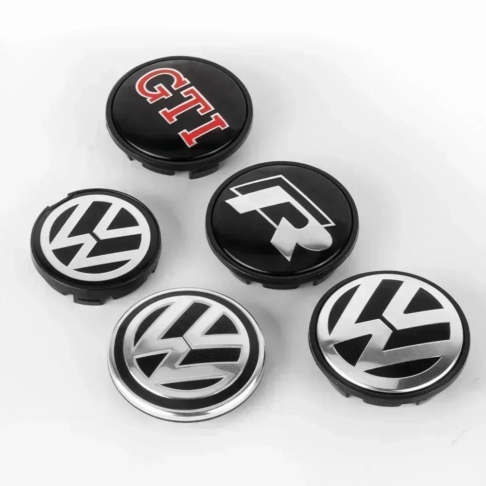 4Pcs 56/65/66mm Car Wheel Center Hub Caps Badge UOriginal Hubcaps For Volkswagen VW R GTI Golf 5 7 Caddy Passat b6 Tiguan Polo