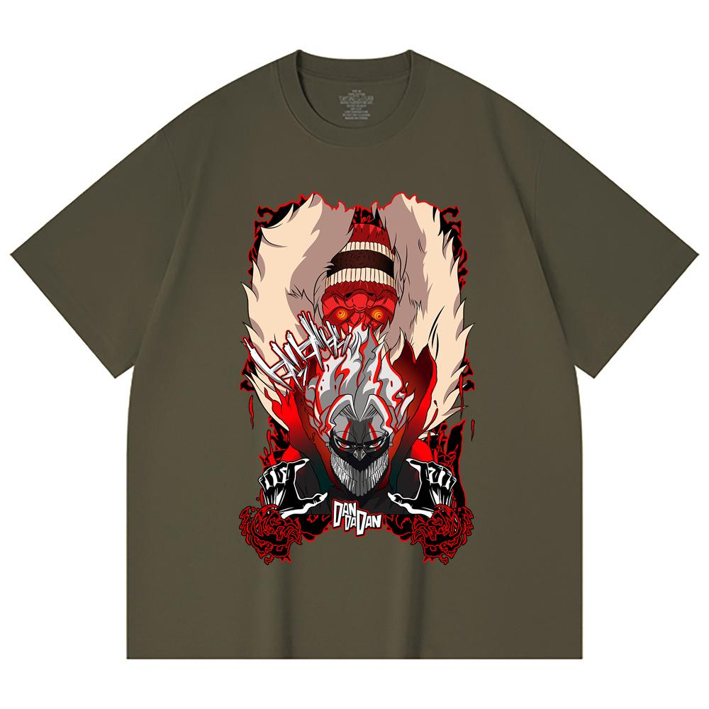 230 Gsm 100% Cotton Dandadan V34 Okarun Turbo Print Unisex Heavy Cotton T Shirt