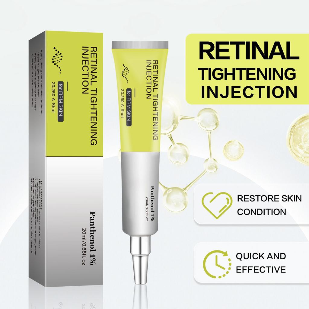 Retinol Eye Cream Tightens, Moisturizes, And Soothes The Eye Skin. Moisturizing Massage Moisturizes And Tightens The Eye Skin.