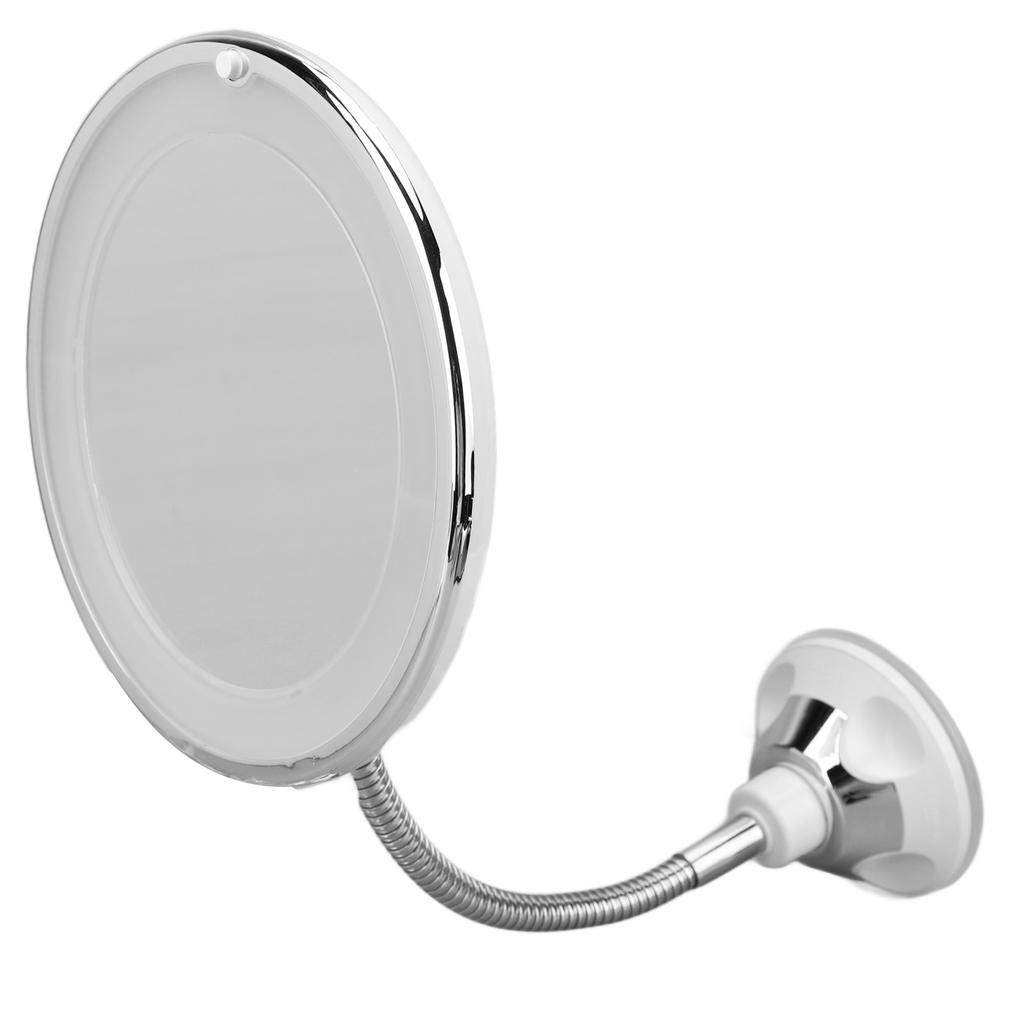 Magnifying Mirror 10X Magnification LED Fill Light Suction Cup Adjustable Gooseneck Makeup Mirror for Home Office