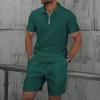 Хуафу Гэ Модный Новый Мужской Костюм с Воротником, Шорты с Коротким Рукавом, Повседневный Спортивный Костюм