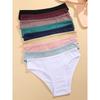 7Pcs Woman Cotton Underpants Sexy Breathable Striped Briefs Female Solid Color Soft Underwear Girls Comfortable Lingerie