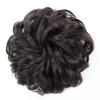 XINRAN Girls Curly Scrunchie Chignon With Rubber Band Brown Gray Synthetic Hair Ring Wrap On Messy Bun Ponytails