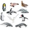 Detailed Pvc Antarctic Ocean Animal Model Set With Penguin Whale Seal And Albatross