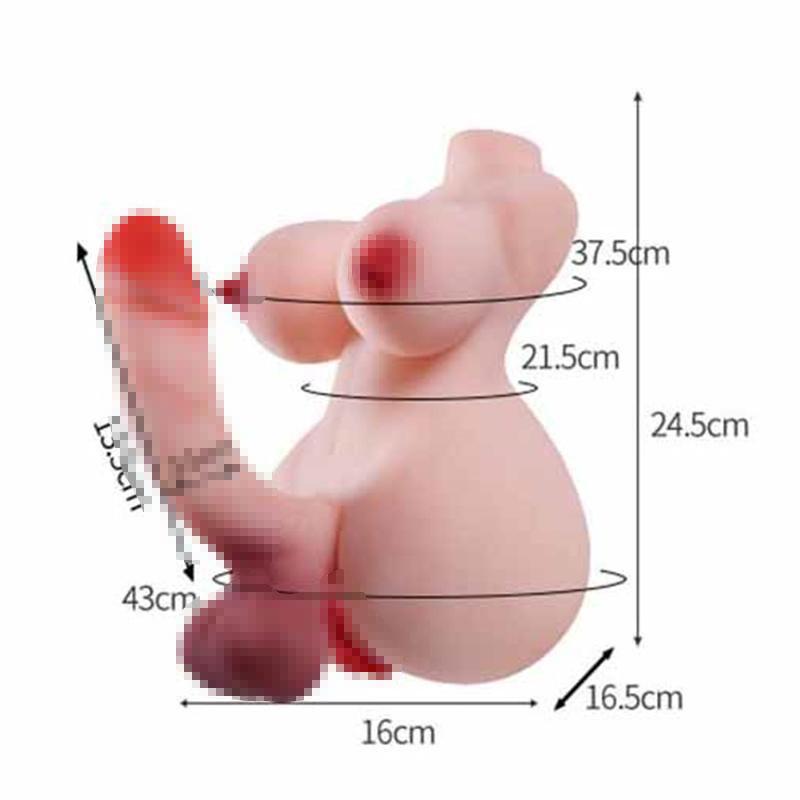 Реалистичная грудь+пенис+влагалище + анус 4-в-1 Мужчины Женщины Гей TPE Полутело Секс-кукла Мягкая Реалистичная Кожа Игрушка для взрослых Мастурбатор Продукты