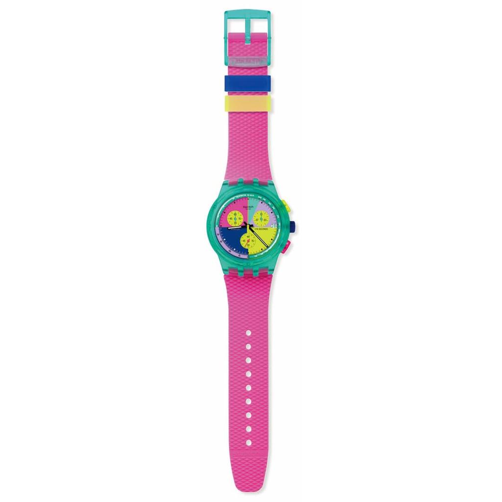 Swatch Neon Flash Arrow Pink Watch, SUSG408,