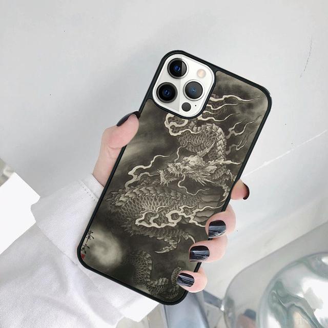 Древний японский дракон Чехол для телефона Cover Для iPhone 17 Air 15 Pro MAX 16 Plus 14 12 11 13 coque