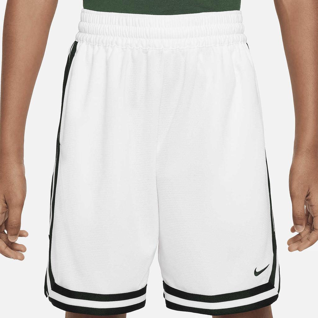 Nike Детские баскетбольные шорты, эластичные, с логотипом, свободные, повседневные шорты, детские шорты, белые FJ6802-100