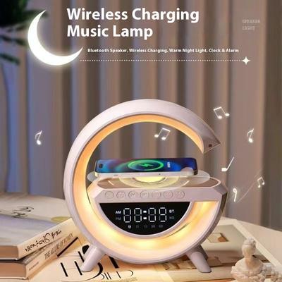 Bluetooth-динамик Беспроводная зарядка Будильник Подсветка Многофункциональный Беспроводная зарядка Умный Bluetooth-динамик