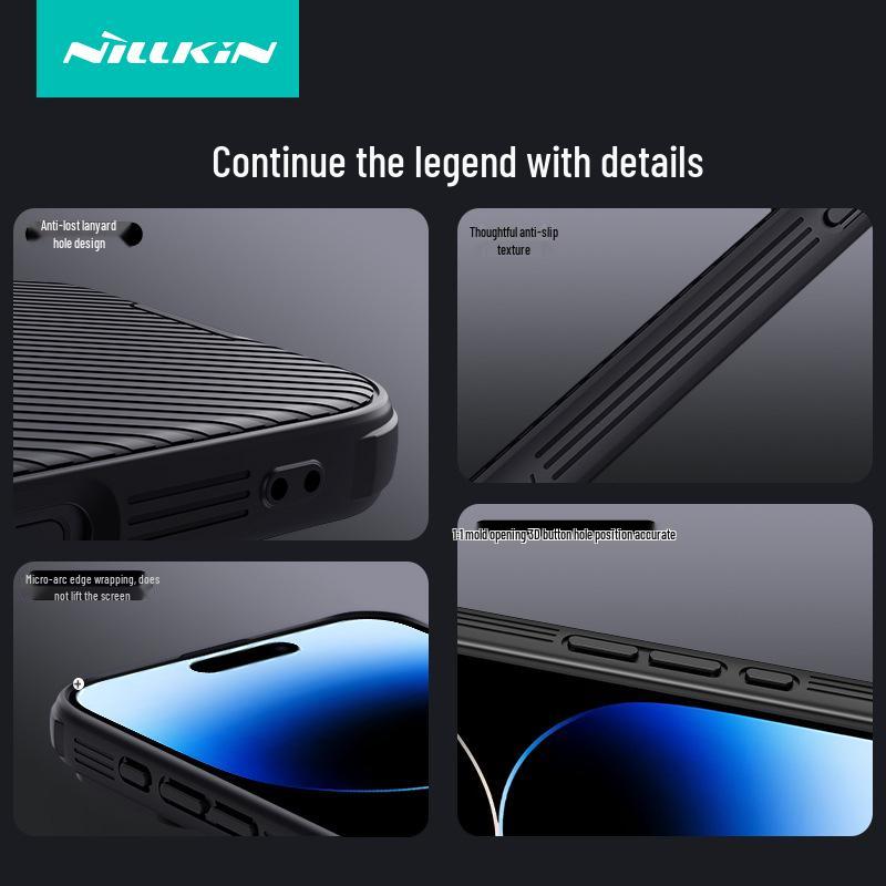 Чехол-накладка Nillkin на камеру iPhone 16 Pro Max с защитой от подглядывания, Черное Зеркало.