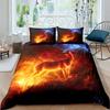 Пододеяльник Олень Размер Кинг/Квин, Постельный комплект с принтом узоров огня дикой природы для подростков, взрослых, мужчин, Коричневый пододеяльник с животным лосем