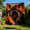 1pc Dinosaur Art Print Outdoor Blanket, Lightweight Polyester,