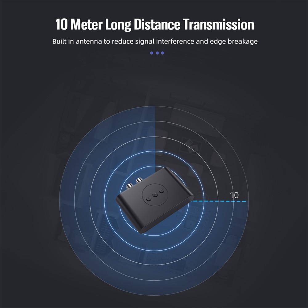 Аудиоприемник Bluetooth 5,0, стереомузыка, беспроводной адаптер, поддержка U-диска, NFC, RCA, разъем AUX 3,5 мм, громкой связи, автомобильный динамик, усилитель