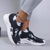 Halloween Printed Flats for Women 2024 Autumn Breathable Knitted Platform Sneakers Woman Soft Sole Non Slip Casual Shoes Size 43