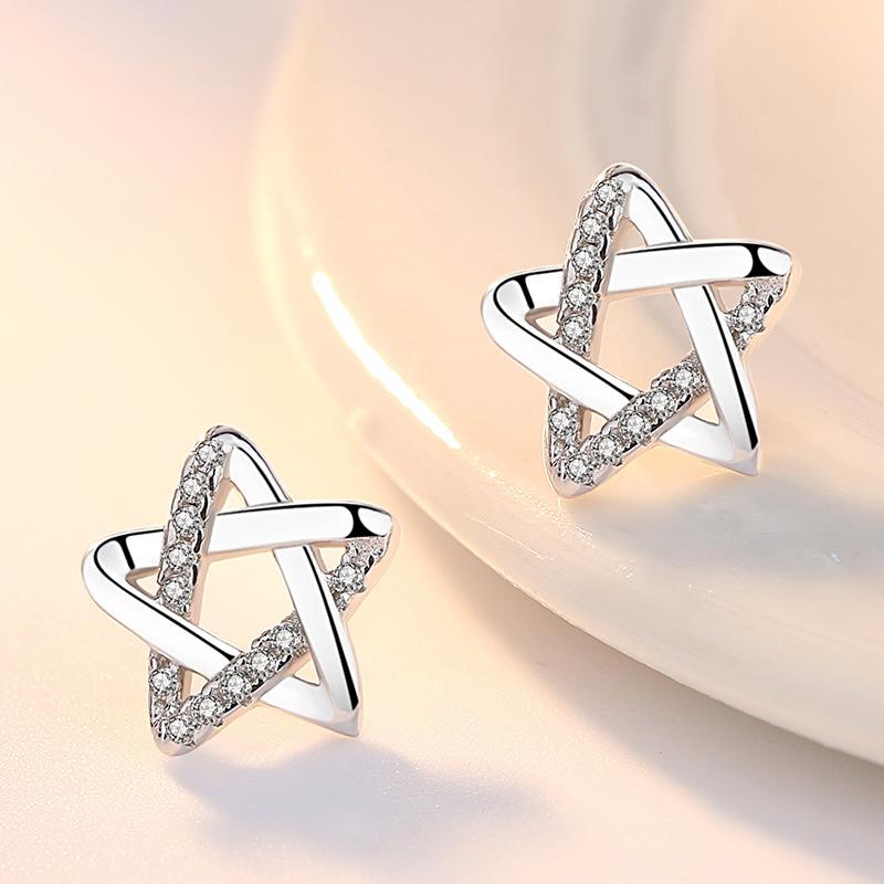 Женские корейские модные антиаллергенные посеребренные мини-простые маленькие серьги-гвоздики женские украшения для ушей в подарок