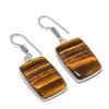 Tiger Eye Handmade 925 Sterling Silver Jewelry Earring 1.62" P2u00