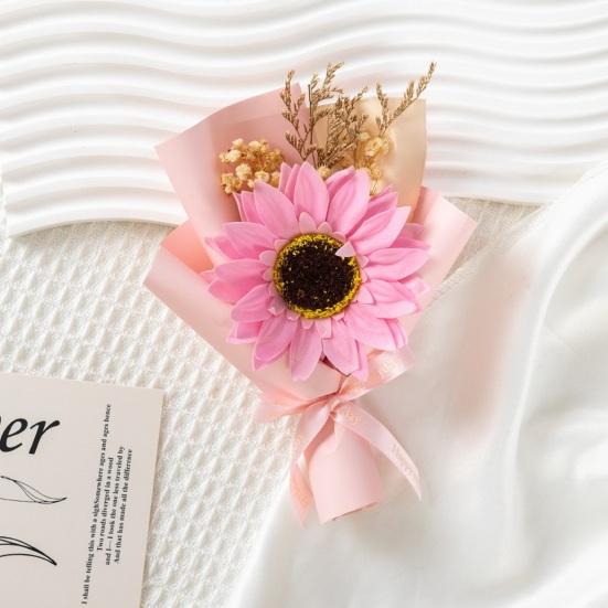 2 шт. Мини-букет подсолнухов Ароматные искусственные мыльные цветы Подарки на День рождения День святого Валентина