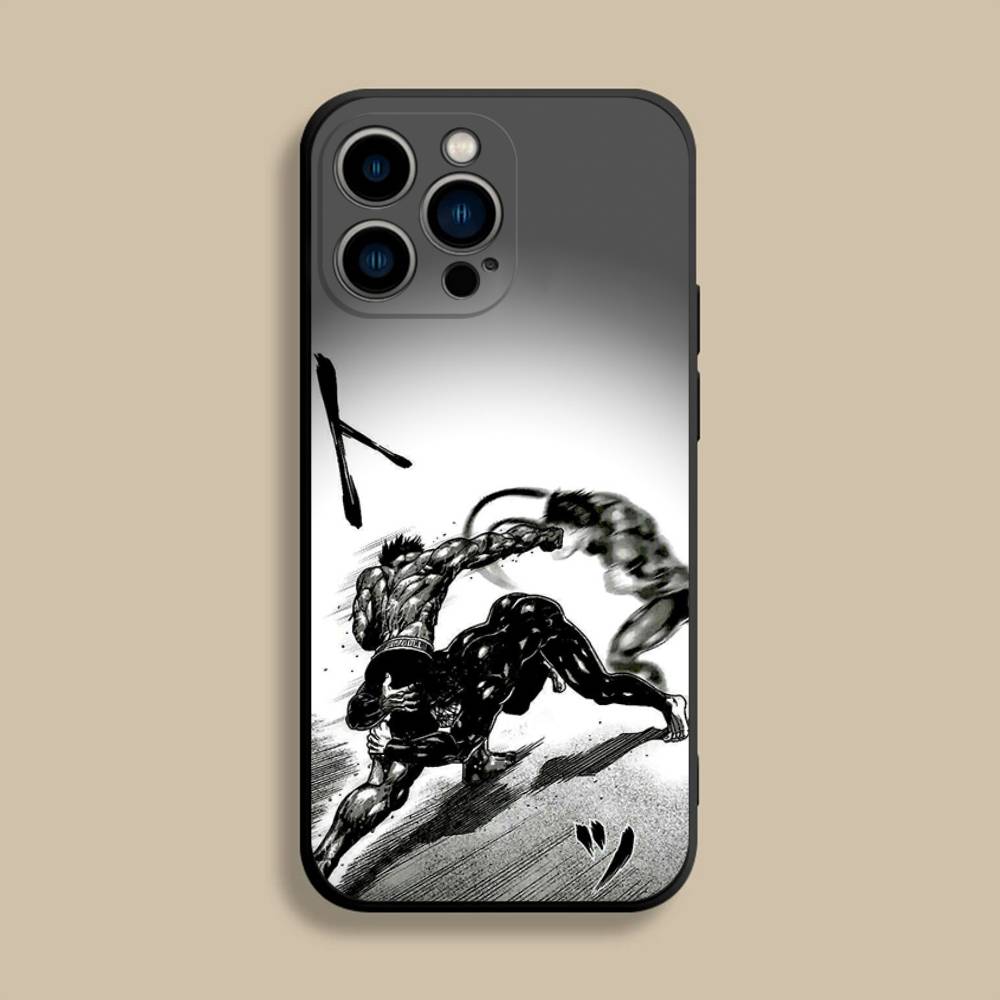 Чехол для телефона K-Kengan A-Ashura для iPhone 17,16,15,14,13,12,Pro,Max,Plus,E,SE4,Air,Mini Черный Мягкий Чехол