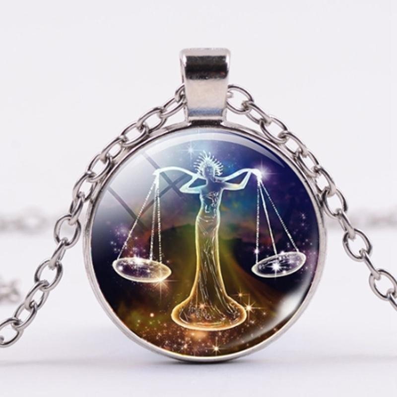 New Accessories Women's 12 Zodiac Heart Pendant Necklace 12 Constellation Pendant Valentine'sDayGift