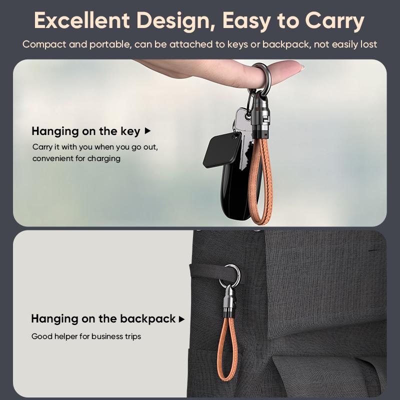 Кабель для быстрой зарядки мобильных устройств 240 Вт Type-C на USB-C Брелок Веревка для подвешивания против потери 48 В 5 А Короткий кабель Кабель для зарядки ноутбука/планшета