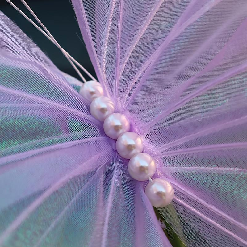 1PC Iridescent Butterfly Wall Decor Shop Window Display Art Butterfly Ornaments 3D Simulation 50cm