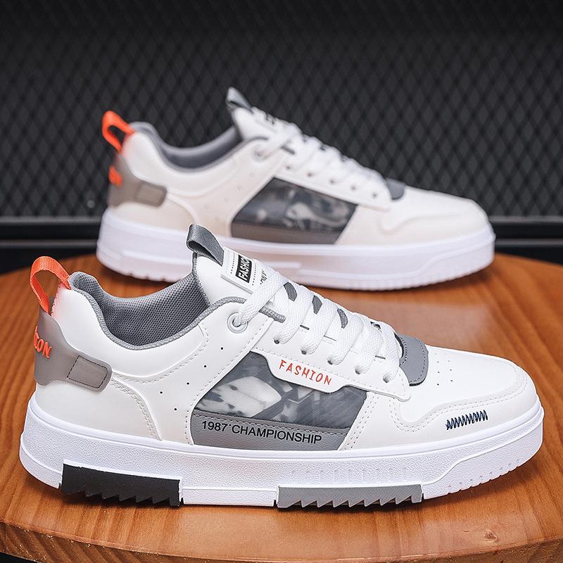 Fashion 2024Men's Sneakers Flat Student Shoes Breathable Fashion Lace-Up Sneakers Men's Comfort Sports Jogging Shoes Zapatillas Hombre