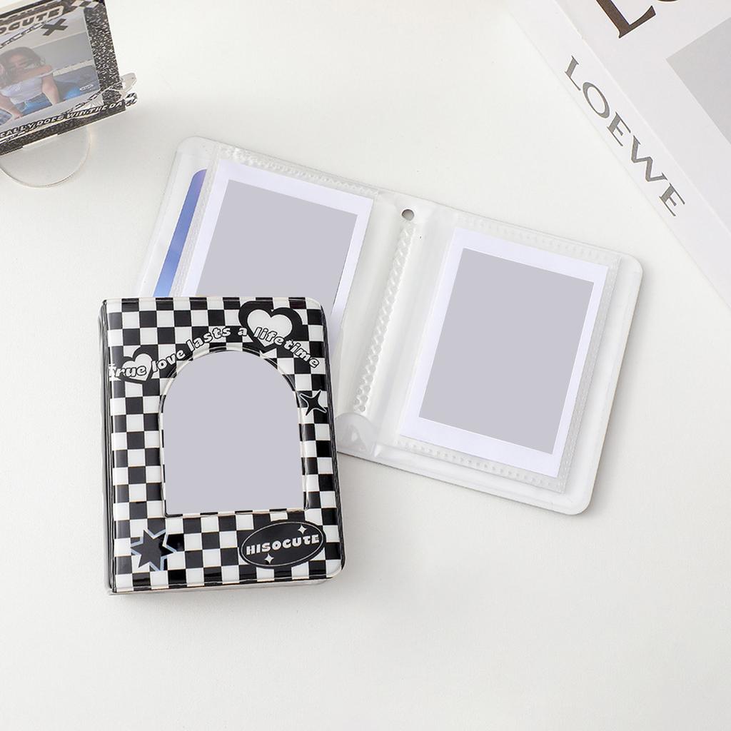 3-дюймовый мини-фотоальбом, полый держатель для фотокарточек Kpop, папки для фотокарточек, 20 листов, 40 карманов, маленькая книга для фотокарточек