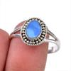 Кольцо из чистого серебра 925 пробы с натуральным австралийским опалом, размер 9,5 U8H01