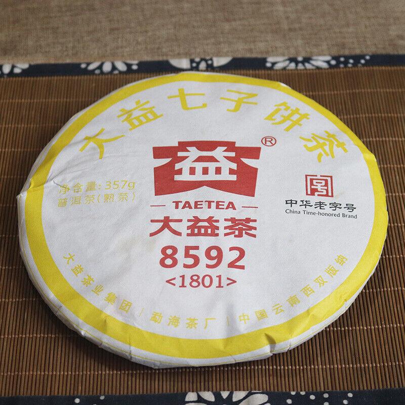 2018 TAETEA Classic 8592 Чайный пирог Пуэр 357г Дайи Спелый Пуэр Шу Пуэр 357г