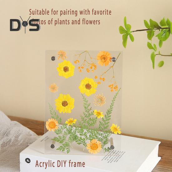 Акриловая фоторамка Прозрачные фоторамки Настольная или настенная рамка для демонстрации изделий из сухоцветов для дома и офиса