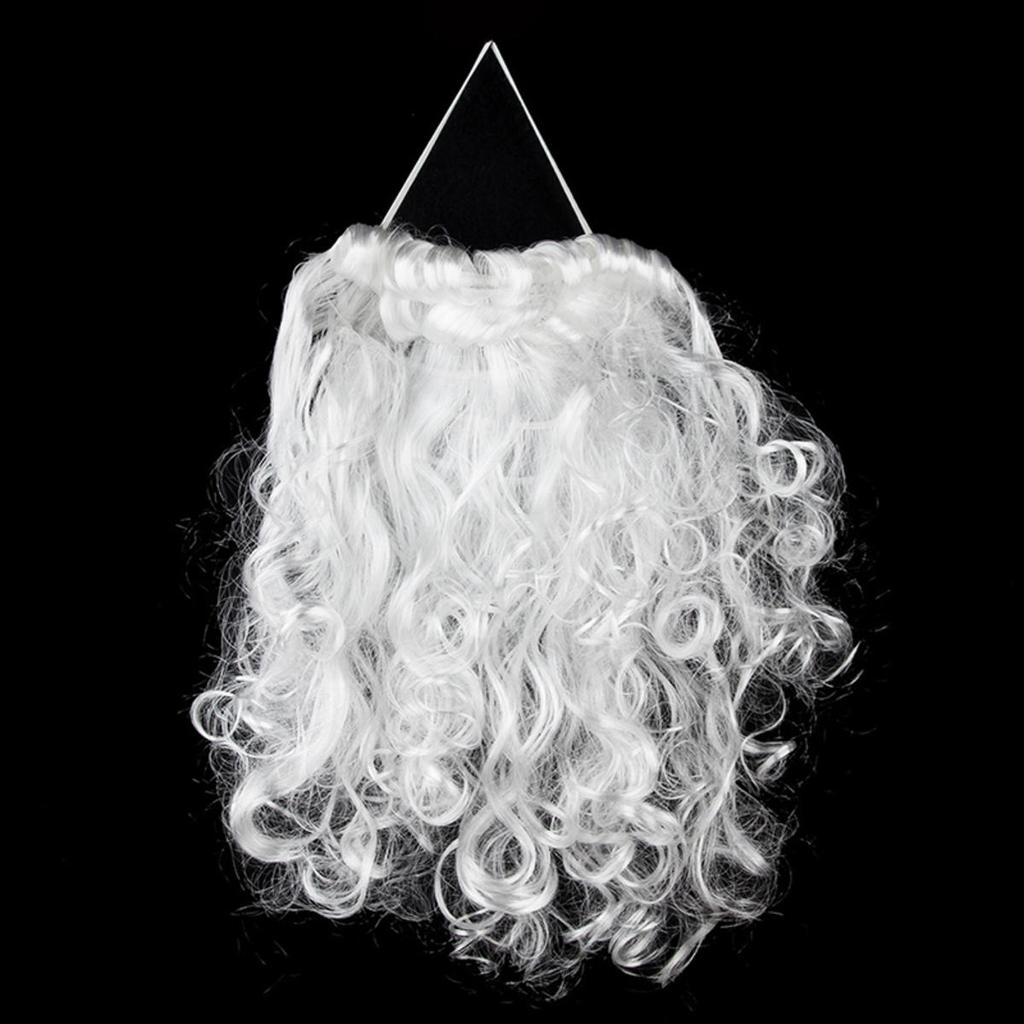 Борода Санта-Клауса Кудрявая Пушистая Костюм Взрослые/Дети Рождественское Выступление Санта Поддельные Белые Усы Руль для Косплей Вечеринки