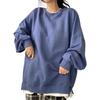 Long Plus Size Long Faux Solid Korean Winter [Leadamon-oee] Women's Loose-Fit Sweatshirt, Hoodie, Tunic/Pullover Top, Sleeve, Popular, Oversized,
