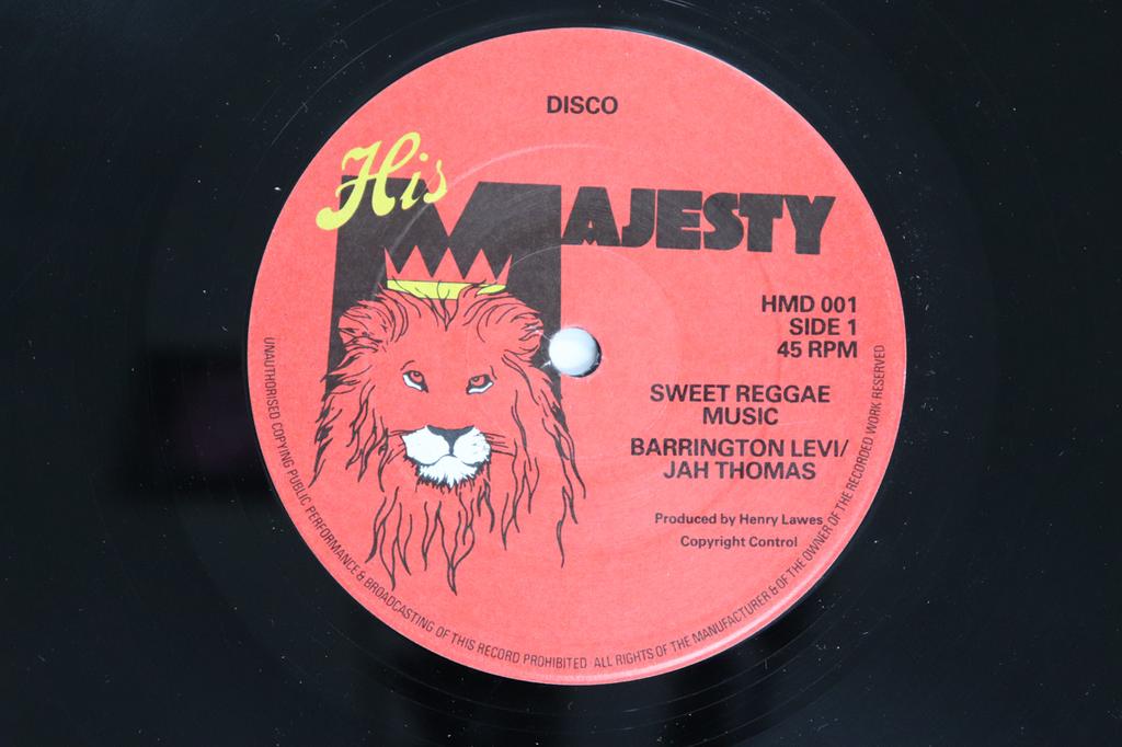 12inch Record BARRINGTON LEVY / JAH THOMAS - Sweet Reggae Music HMD001 HIS MAJESTY 1980 UK Reggae, Ska & Dub Used