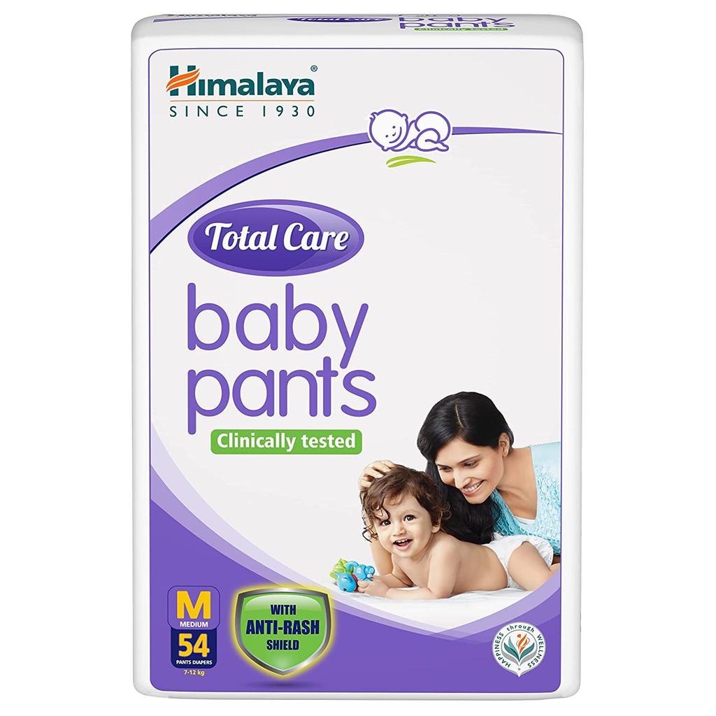 Himalaya Подгузники-трусики Total Care для малышей, средний размер, 54 штуки, мягкие, дышащие, непромокаемые, комфортные