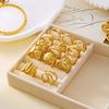 Ocean Series, Beach Vacation Wind Irregular Stainless Steel 18K Gold Adjustable Ring Women