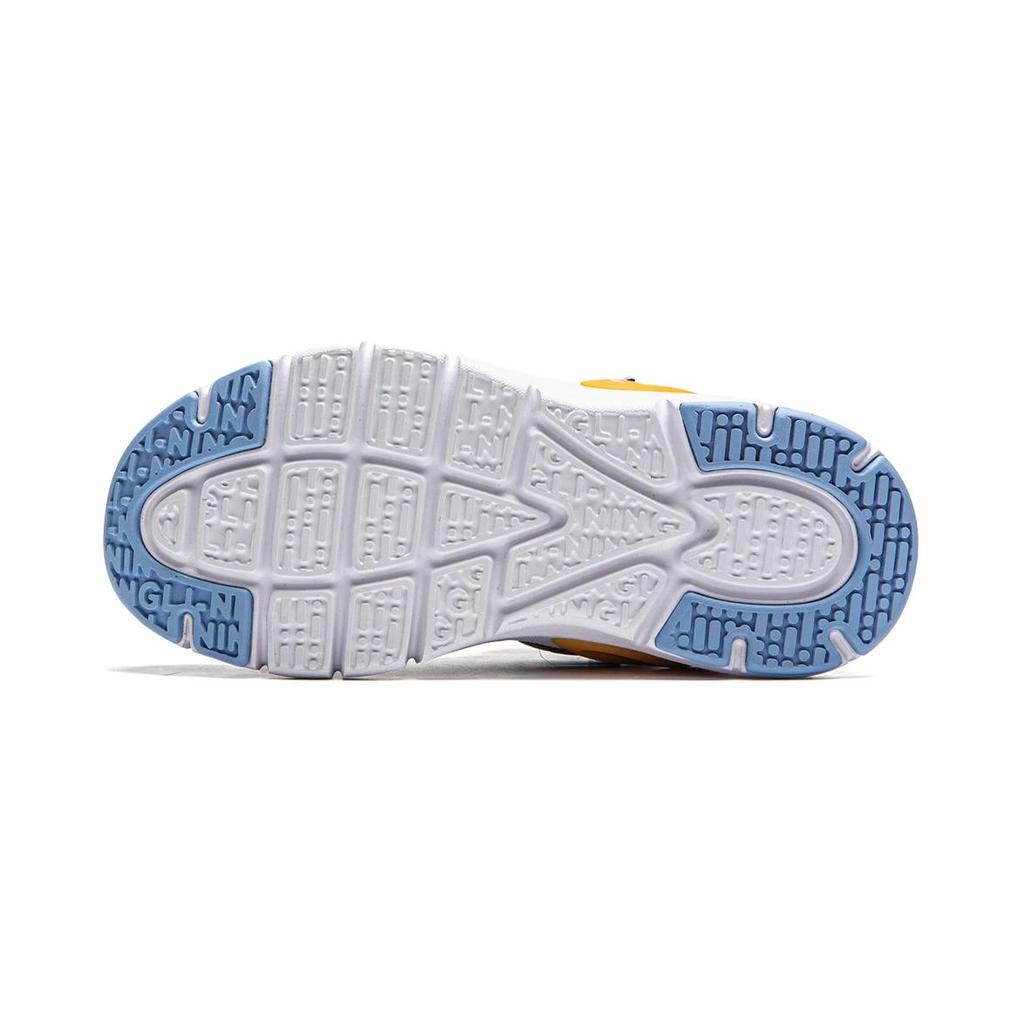 Li Ning Kids Sports Lifestyle Series Мягкие, удобные, прочные, дышащие, повседневные туфли с низким верхом, детские повседневные туфли черного и синего цвета YKNU062-1