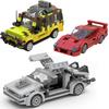 MOC Back to the Futured Автомобиль Строительные Блоки Наборы Speed Champions City Спортивный Гоночный Автомобиль Модель Конструктор Для Подарка на Рождество
