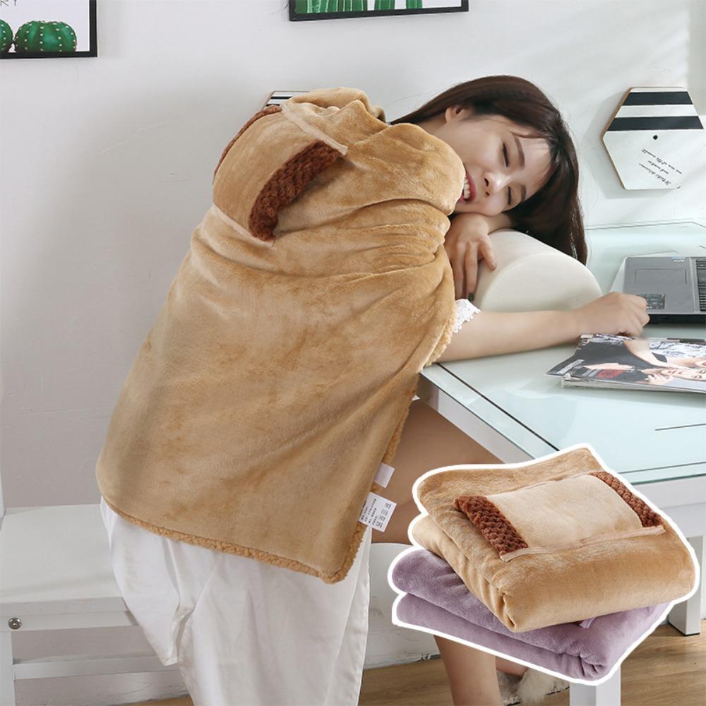 with Hand Warmer Pocket Electric Blanket USB Charging Winter Warming Blanket Knee Blanket  Office