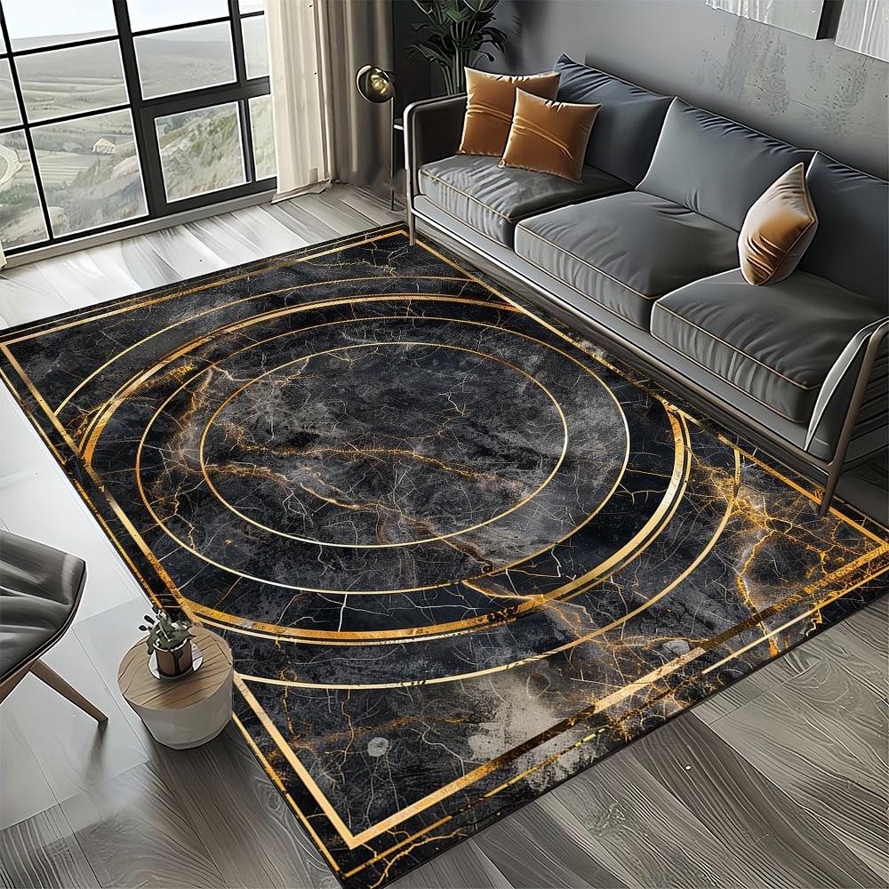 27 Стиль Новая Мода Мрамор Черный Белый Золотой Камень Ковер Коврик для Гостиной Спальни Дома Украшение Дивана, Нескользящий Напольный Коврик