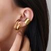 Модные Женские Клипсы для Ушей Ретро Классические Широкие Серьги-Клипсы в Форме С Модные Серьги-Каффы Подарок Девушке Простые Повседневные Украшения