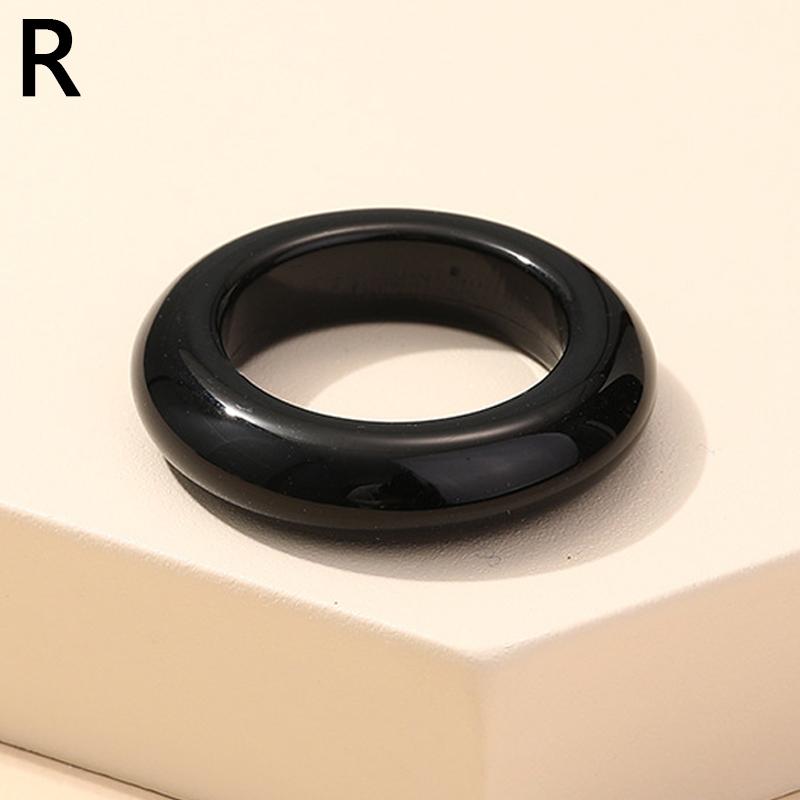 18 мм винтажные красочные прозрачные акриловые круглые кольца из смолы для темпераментных женщин и девочек, простые геометрические украшения, модные подарки