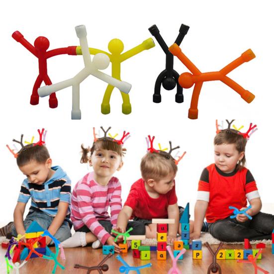 Магнитная игрушка «Человек», красочный гуманоидный магнит на холодильник, гибкая игрушка-фиджет для дома, офиса, путешествий, детей и взрослых, игрушка для снятия стресса, рождественский подарок