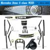 car-Styling 5D Carbon Fiber Car Interior Center Console Color Change Molding Stickers Decals For Benz S class W222 2014-