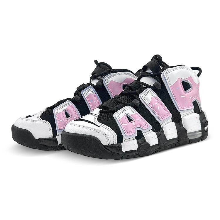 Nike Кроссовки Air More Uptempo Mid top Винтажные Баскетбольные Кроссовки GS Черно-Розовые DQ6200-001(Team40-GSS-BOX)