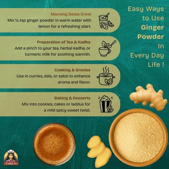Nairuti Vyutpadan Dry Ginger Powder 200g x 2 | Winter Special Saunth Powder | Ayurvedic Adrak Powder for Immunity, Throat Relief & Digestion
