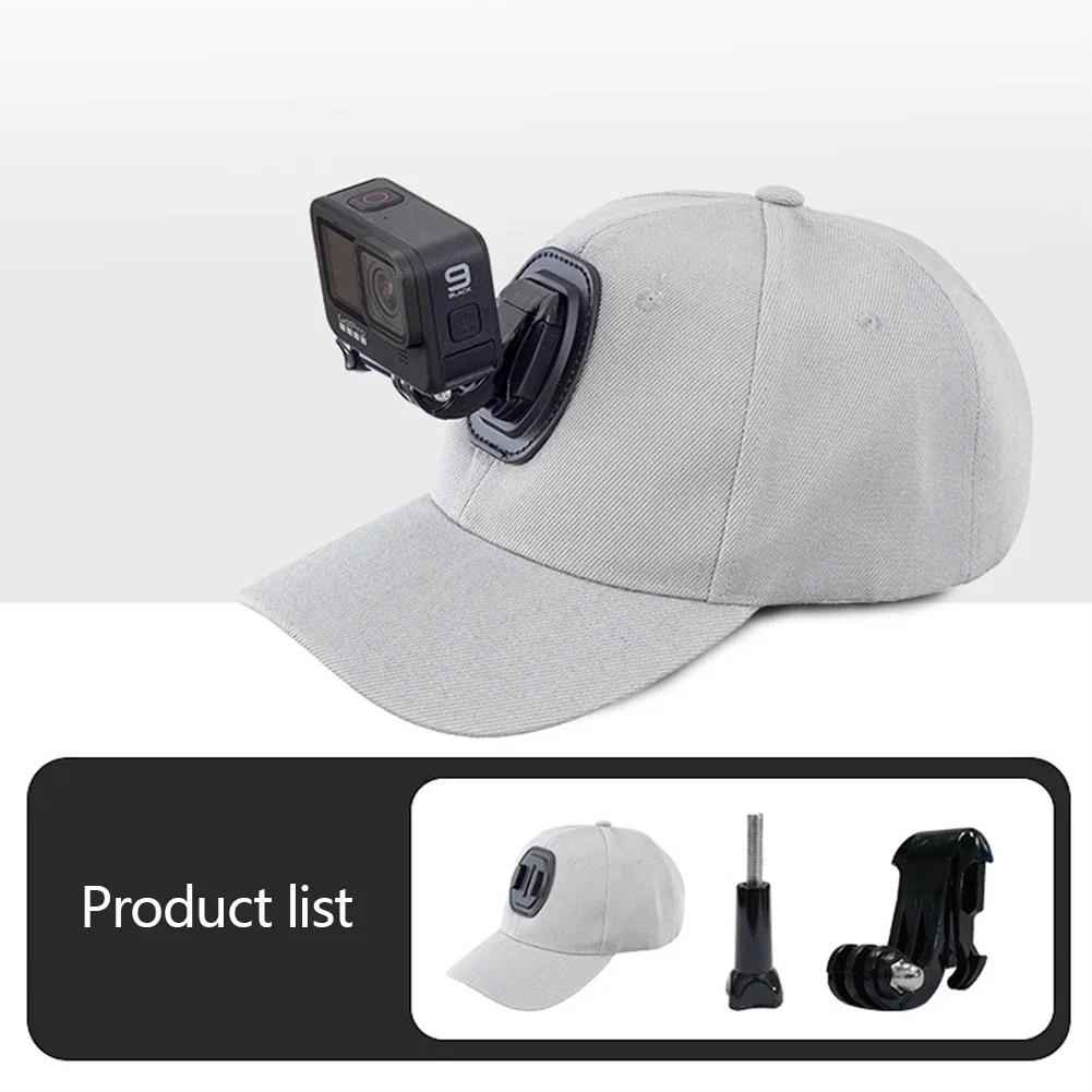Бейсболка с креплением для экшн-камеры Крепление для Gopro Hero 12 11 10 9 8 7 6 5 4 3 insta360 x3 x2 Eken SJCAM DJI