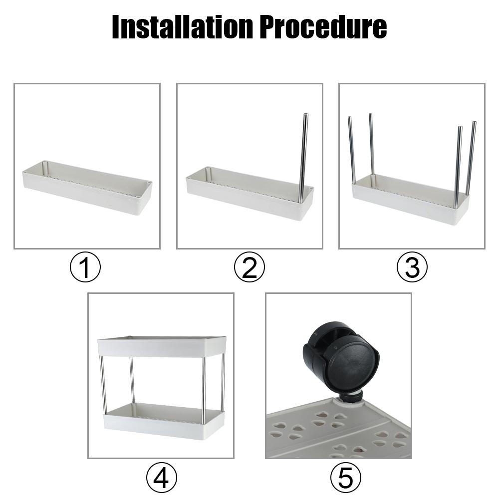 3/4 Слой Мобильная Полка для Кухни Ванной Тележки Для Хранения Многослойная С Колесиками Бытовая Стойка